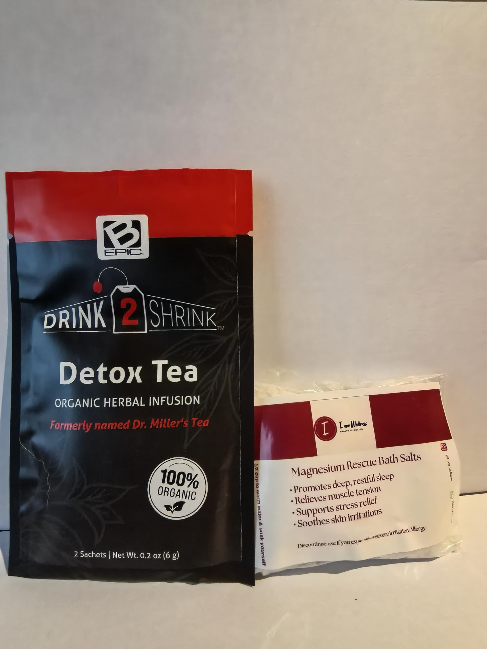 DRink2Shrink Detox Tea + Free Sample of Magnesium Rescue Bath